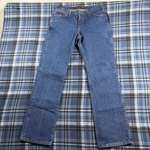 Wrangler FR Flame Resistant Jeans Womens 9/10x34 Blue Denim HRC2 FRW10BL